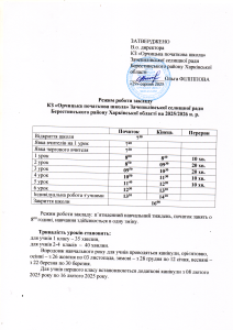 Режим закладу